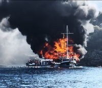  Marmaris'te tur teknesinde çıkan yangında 14 kişi yaralandı